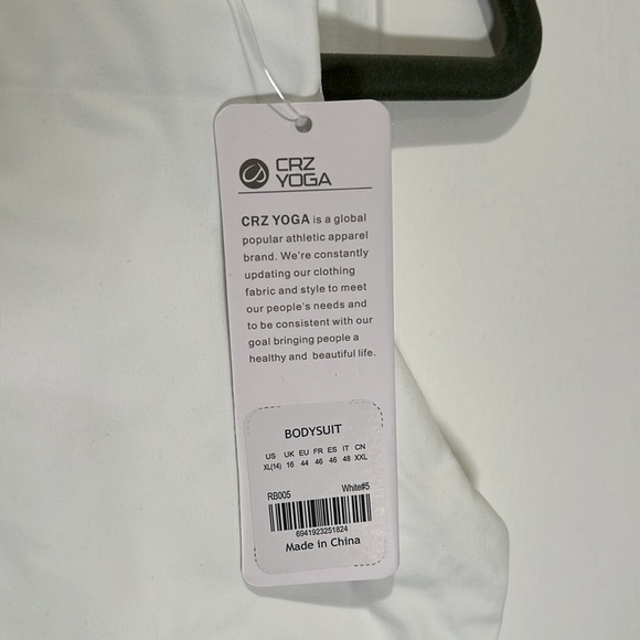 NWT CRZ YOGA Butterluxe High Neck Racerback Bodysuits Size XL - Picture 4 of 4